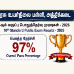 10th results Athikkadai government school